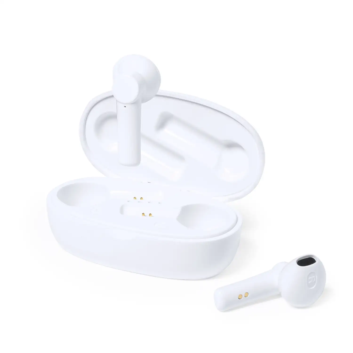 Auriculares TWS Kermit, Bluetooth 5.0, con base de carga de 250mAh. Materiales de fibras naturales sostenibles.