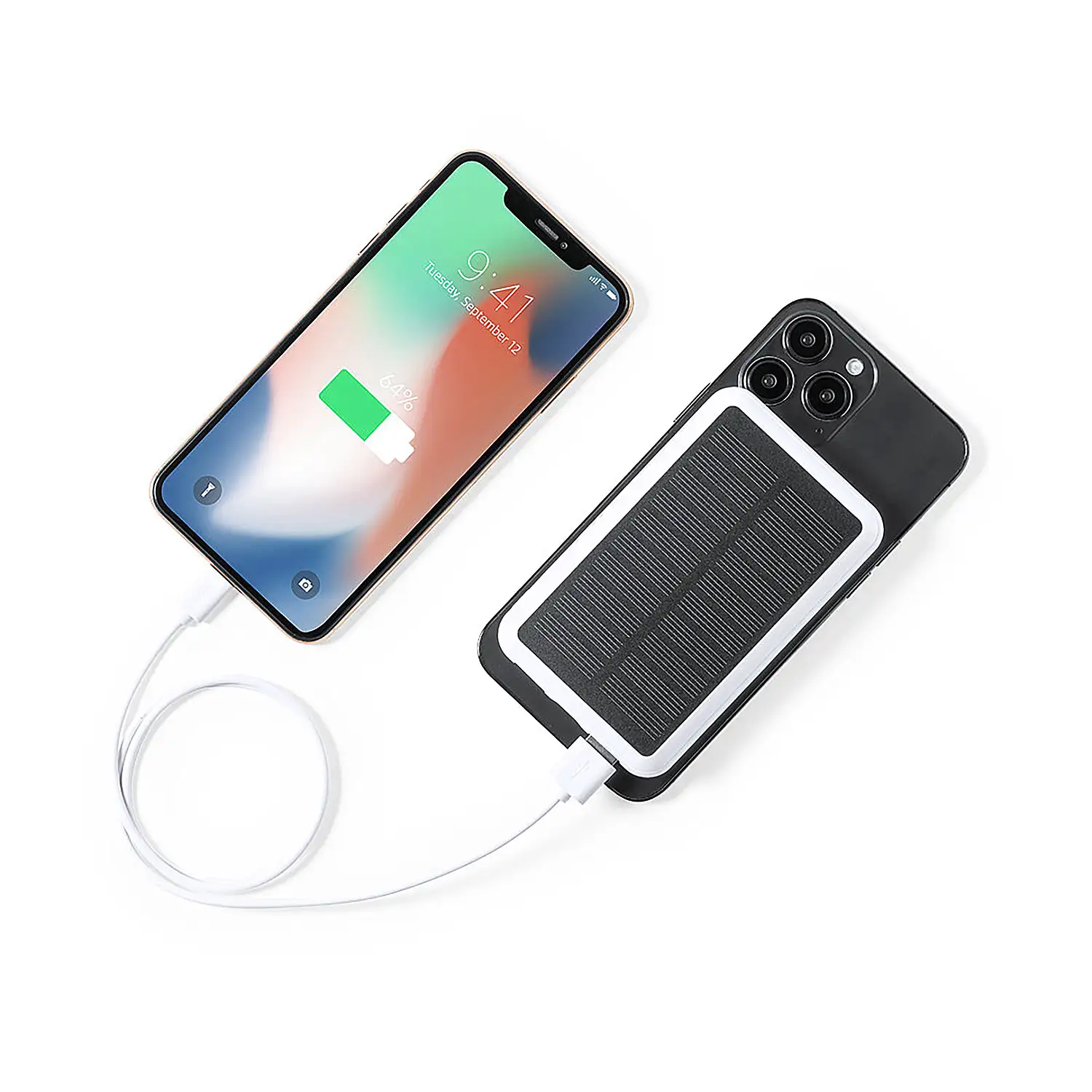 Power Bank solar Inalámbrico 15W. Magnético. 8000 mAh. 2 Salidas USB y 1 Tipo C. Entrada Tipo C