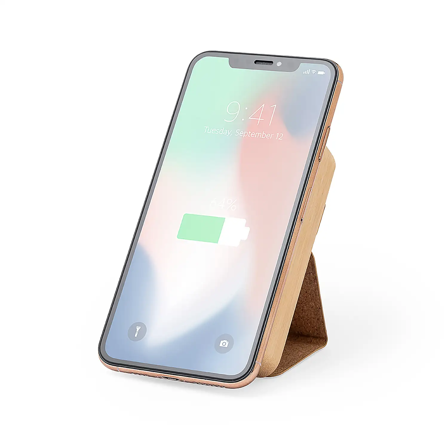 Power Bank nature bambú Inalámbrico 15W. Magnético. 5000 mAh. 1 Salida USB y 1 Tipo C. Entrada Tipo C