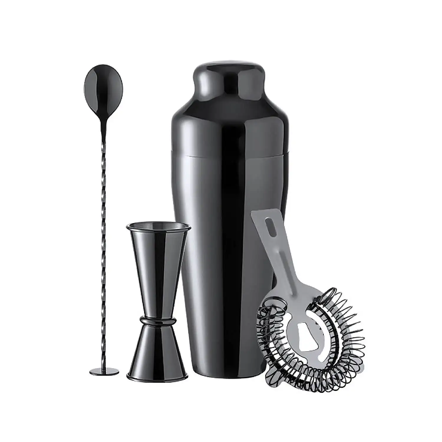 Set Cóctel Coctelera 550 ml. acero inox esmaltado con 4 Accesorios
