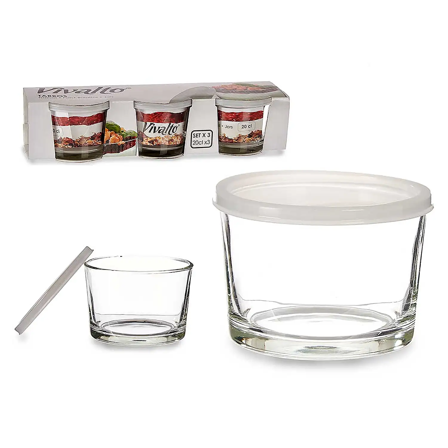 Set de 3 tarros 200 ml.