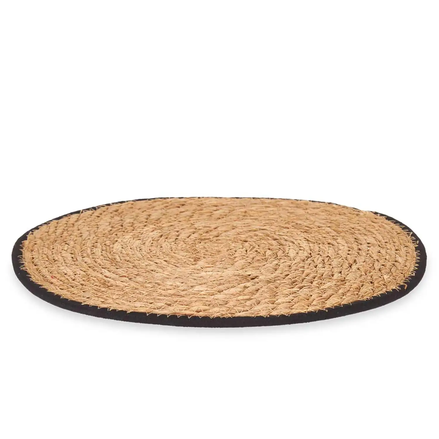 SALVAMANTEL ESPARTO BORDE TELA NEGRO 35CM
