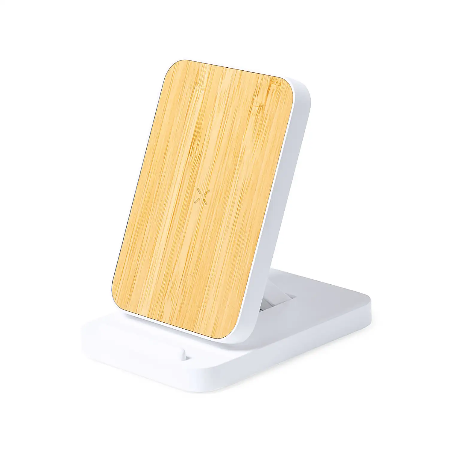 Cargador nature bambú Inalámbrico 15W. Carga rápida .Plegable