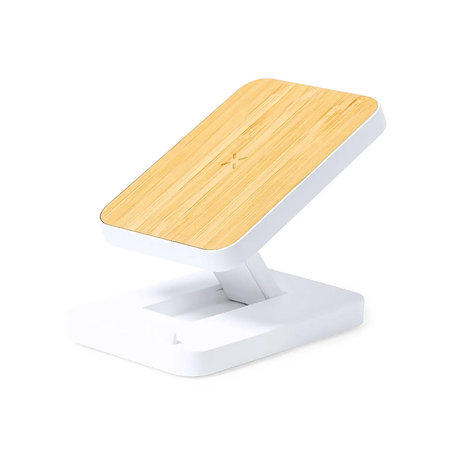 Cargador nature bambú Inalámbrico 15W. Carga rápida .Plegable