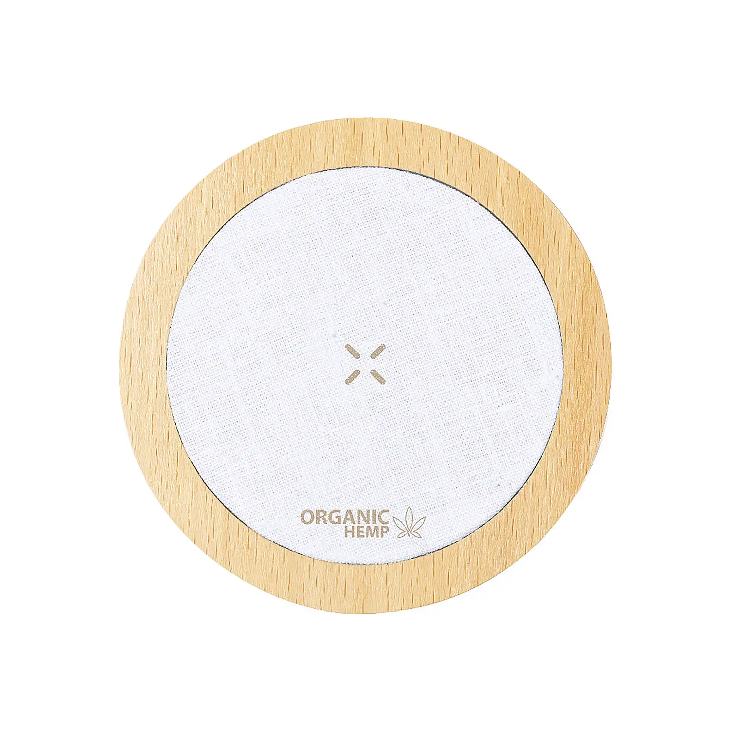 Cargador organic cáñamo y madera. Inalámbrico 15W carga rápida.