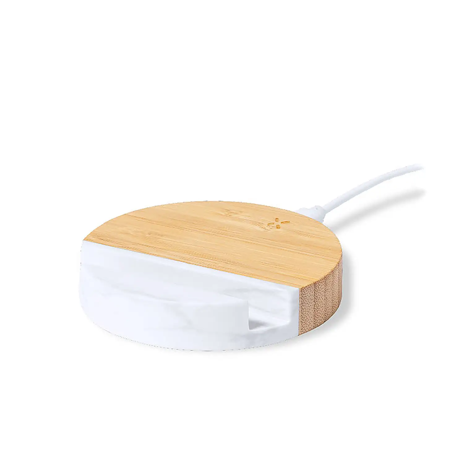 Soporte Cargador organic bambú/mármol Inalámbrico 15W carga rápida