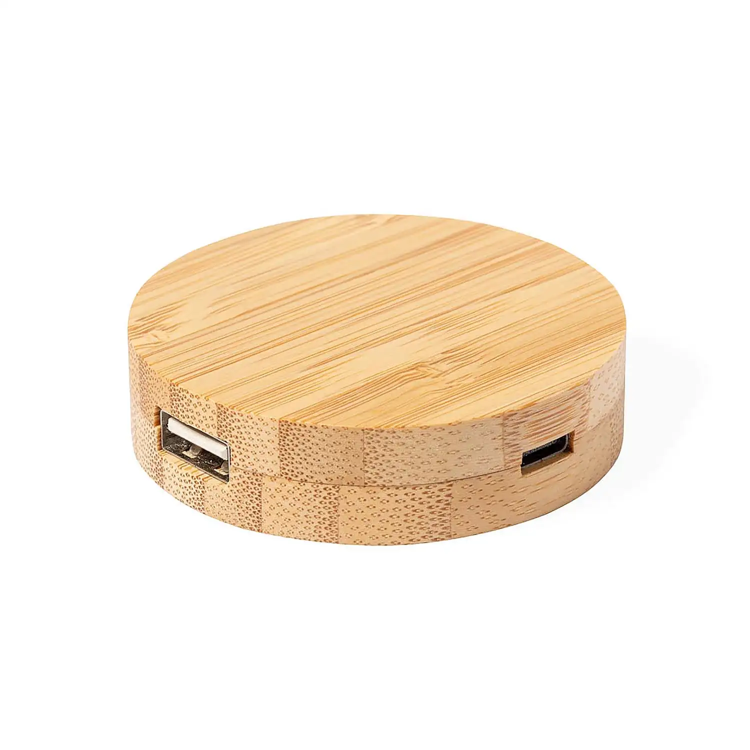 Puerto nature bambú USB 1 Puerto Tipo C. 2 Puertos USB 2.0