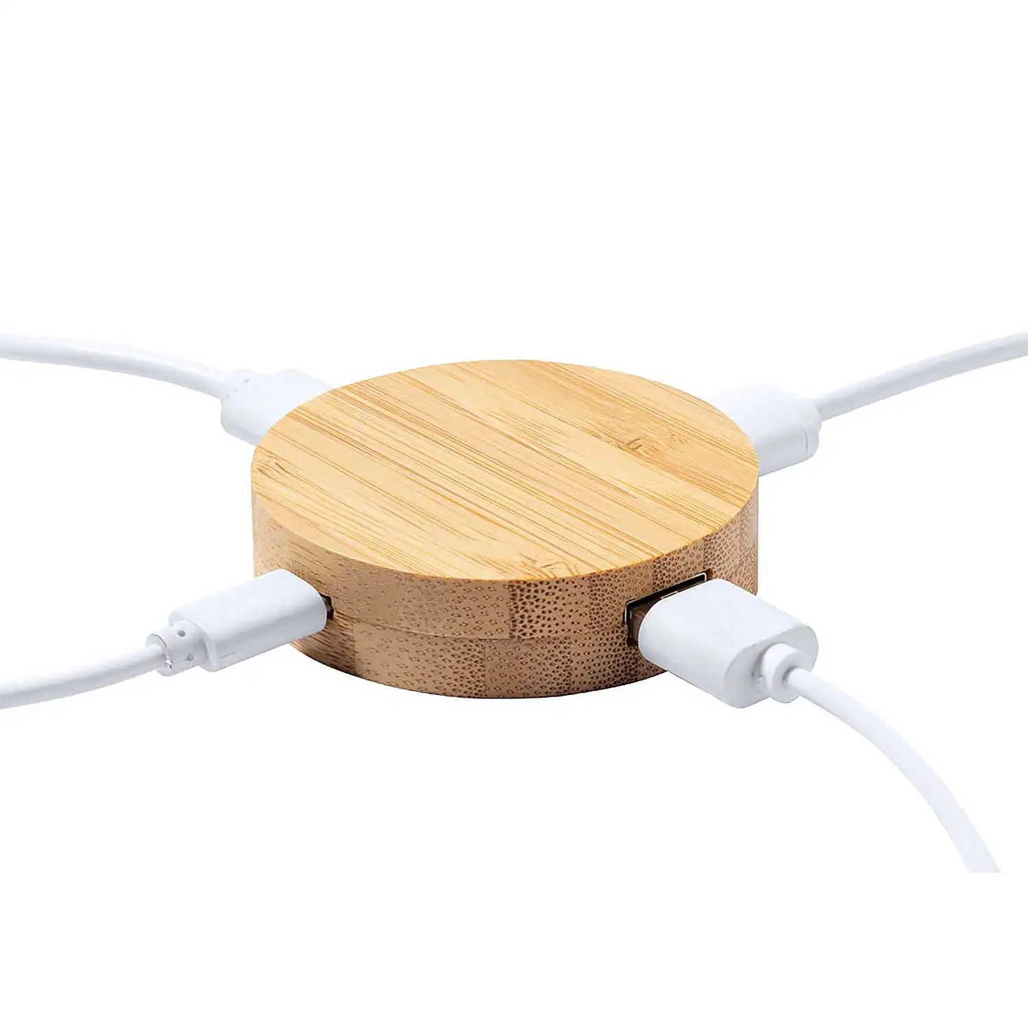 Puerto nature bambú USB 1 Puerto Tipo C. 2 Puertos USB 2.0