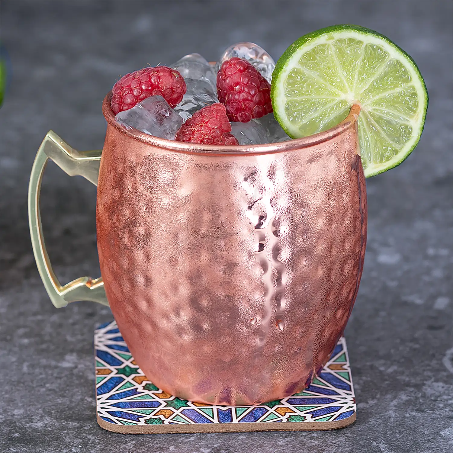 Taza 500 ml acero inox con recubrimiento cobre galvanizado