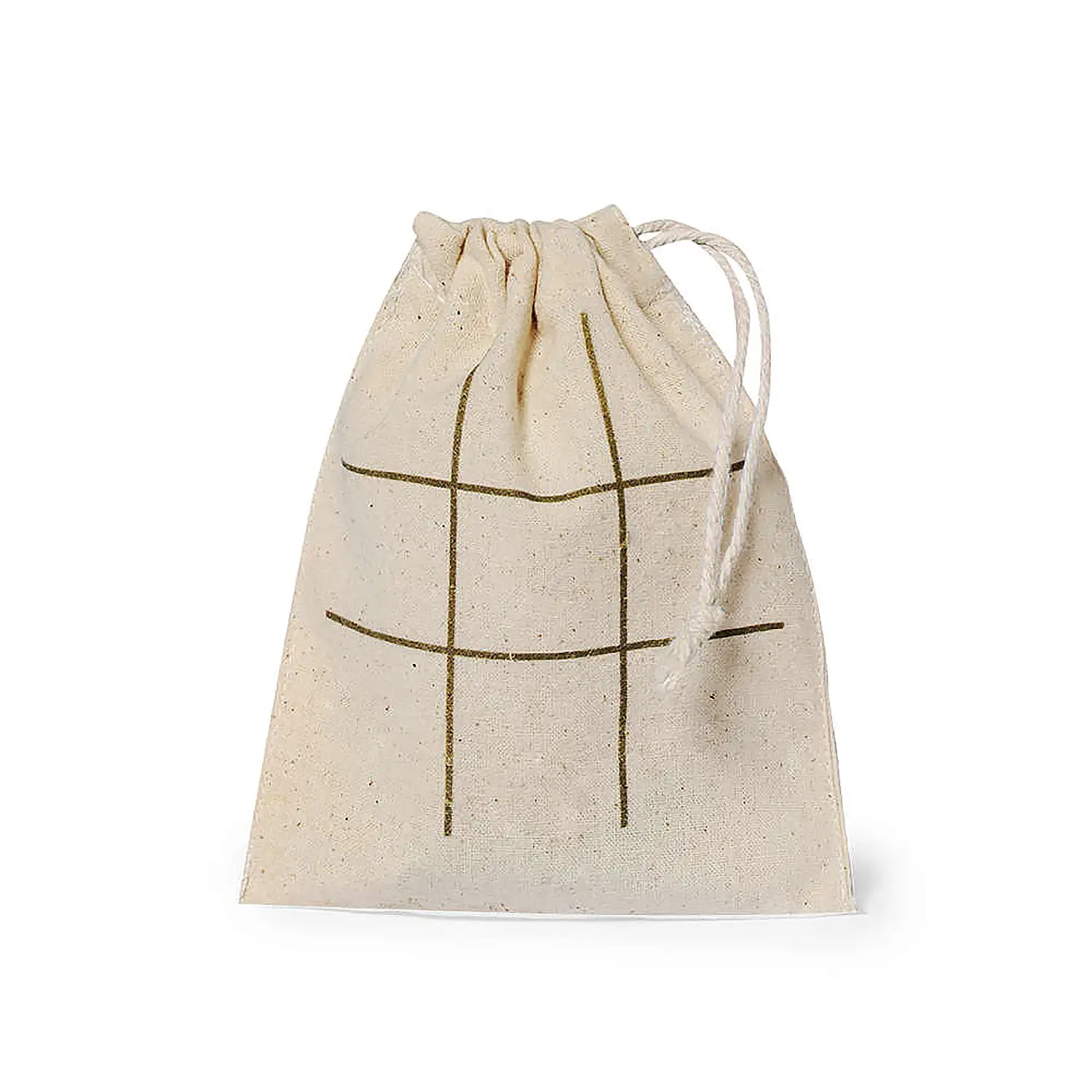 Juego tres en raya 10 piezas nature corcho .Funda Algodón