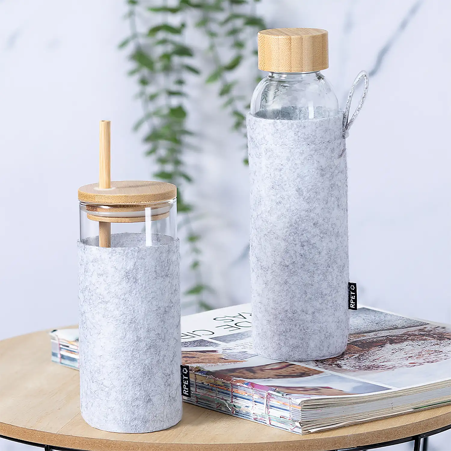 Bidón 500 ml. Funda Fieltro RPET