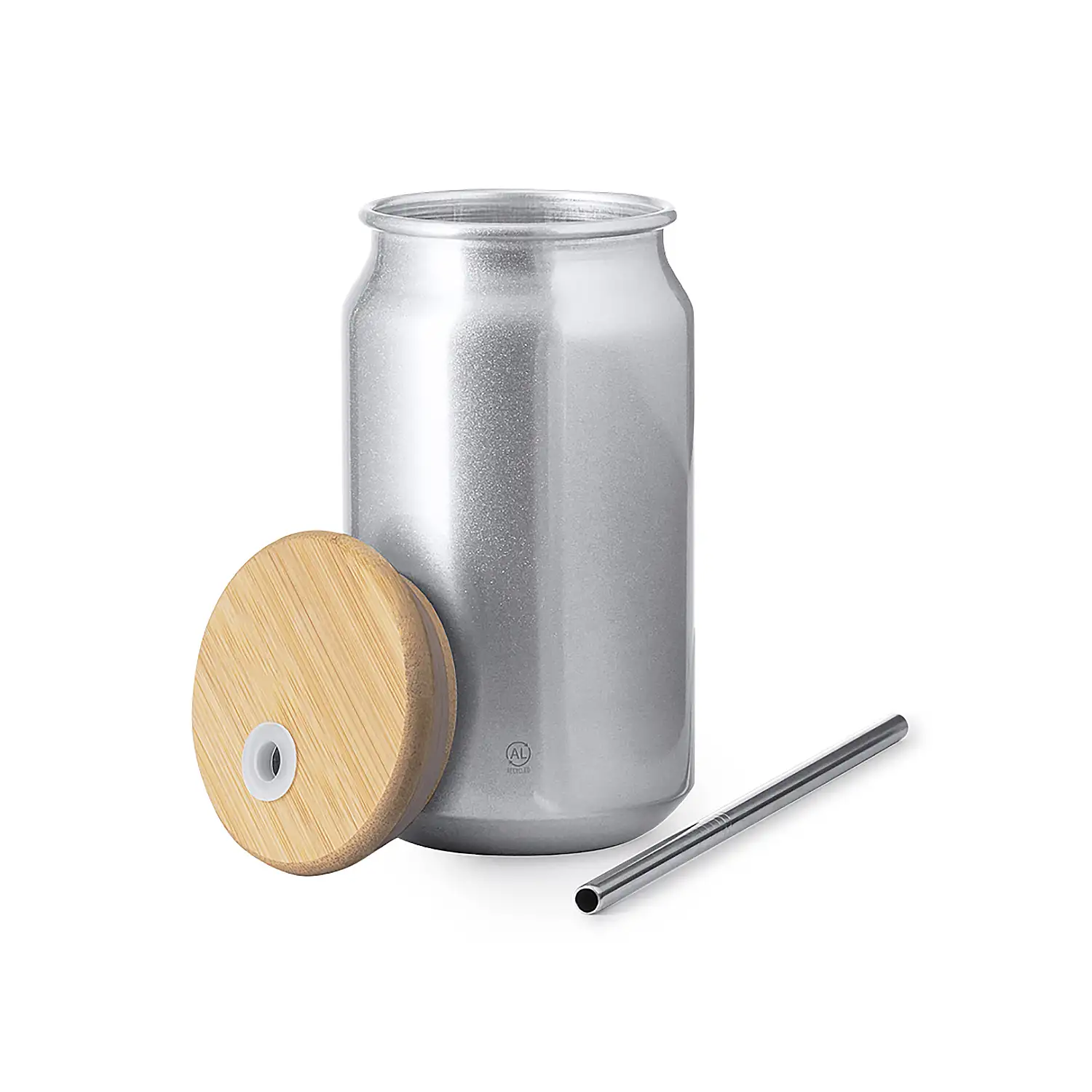  Vaso aluminio y bambú 430 ml