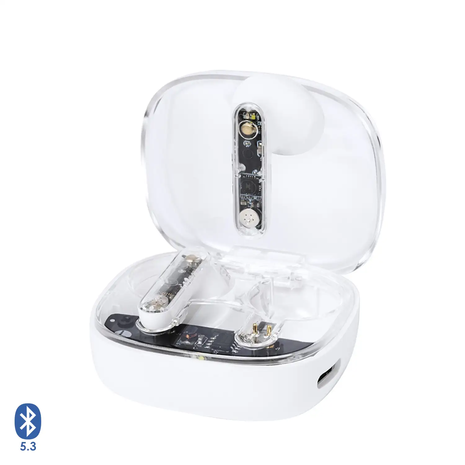 Auriculares TWS Webex, Bluetooth 5.3, con base de carga de 200mAh.