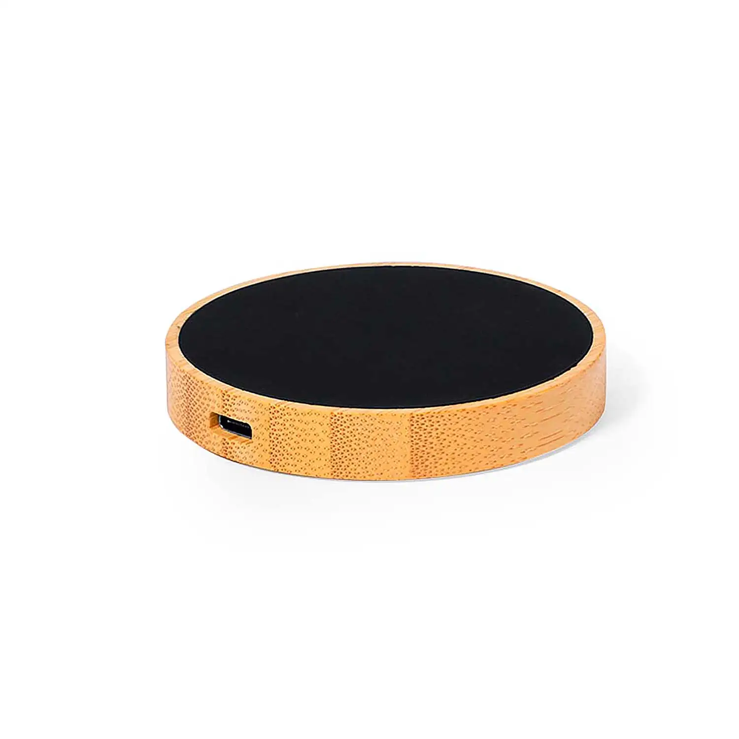Cargador nature bambú Luces Led. Inalámbrico 15W.