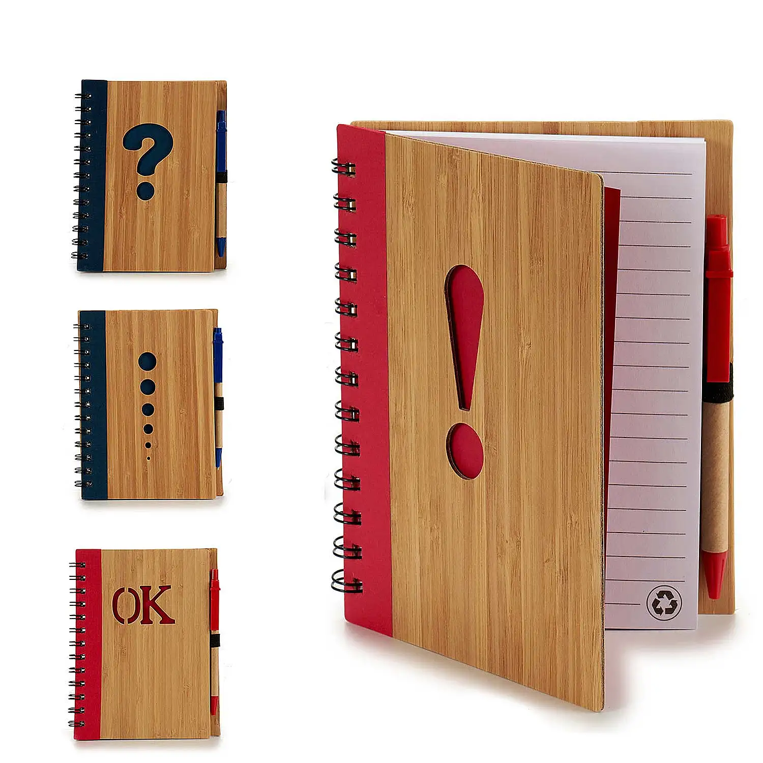 Pack 4 Libretas bambu 14x18cm simbolos s4 140 p