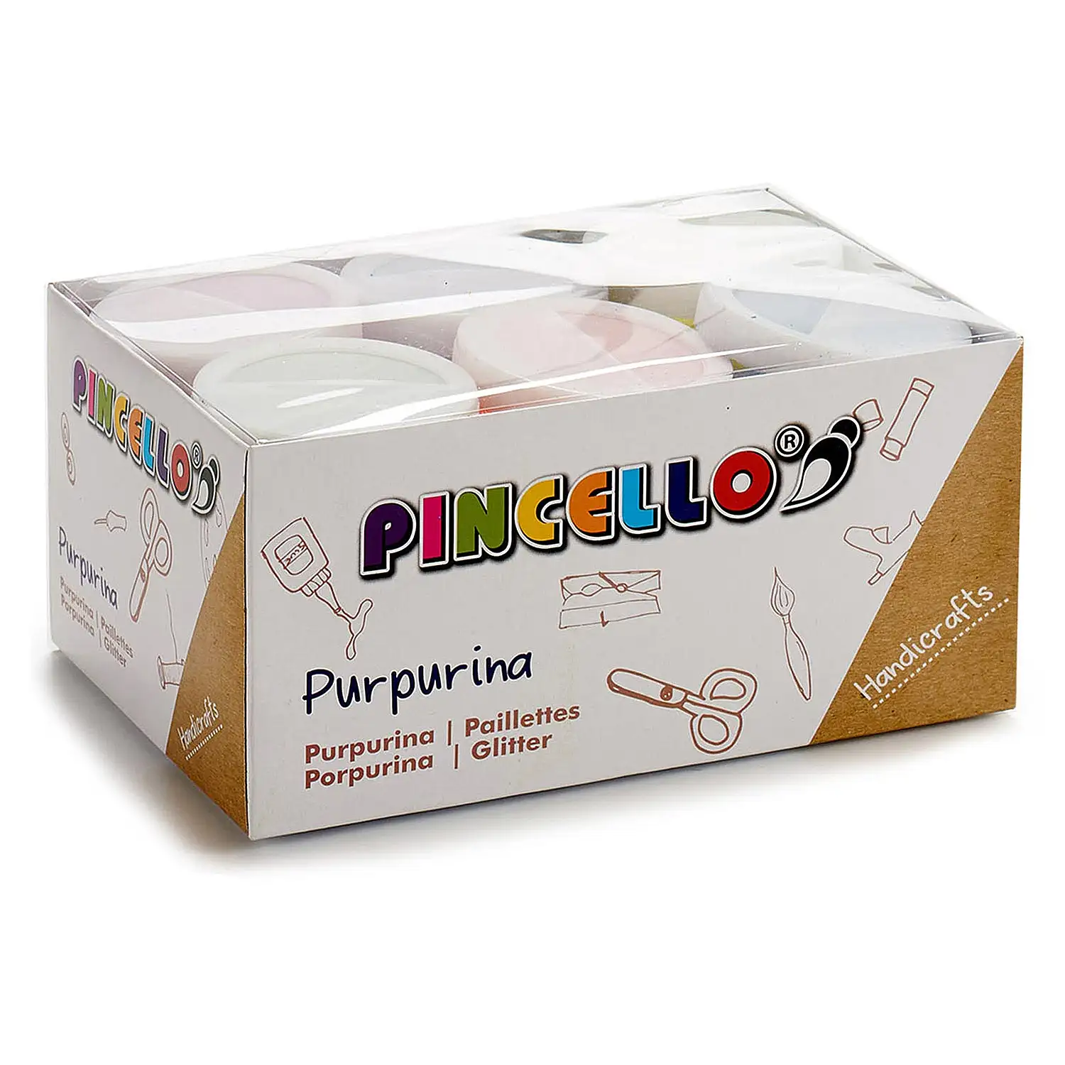 Bote de purpurina 80 g Colores aleatorios.