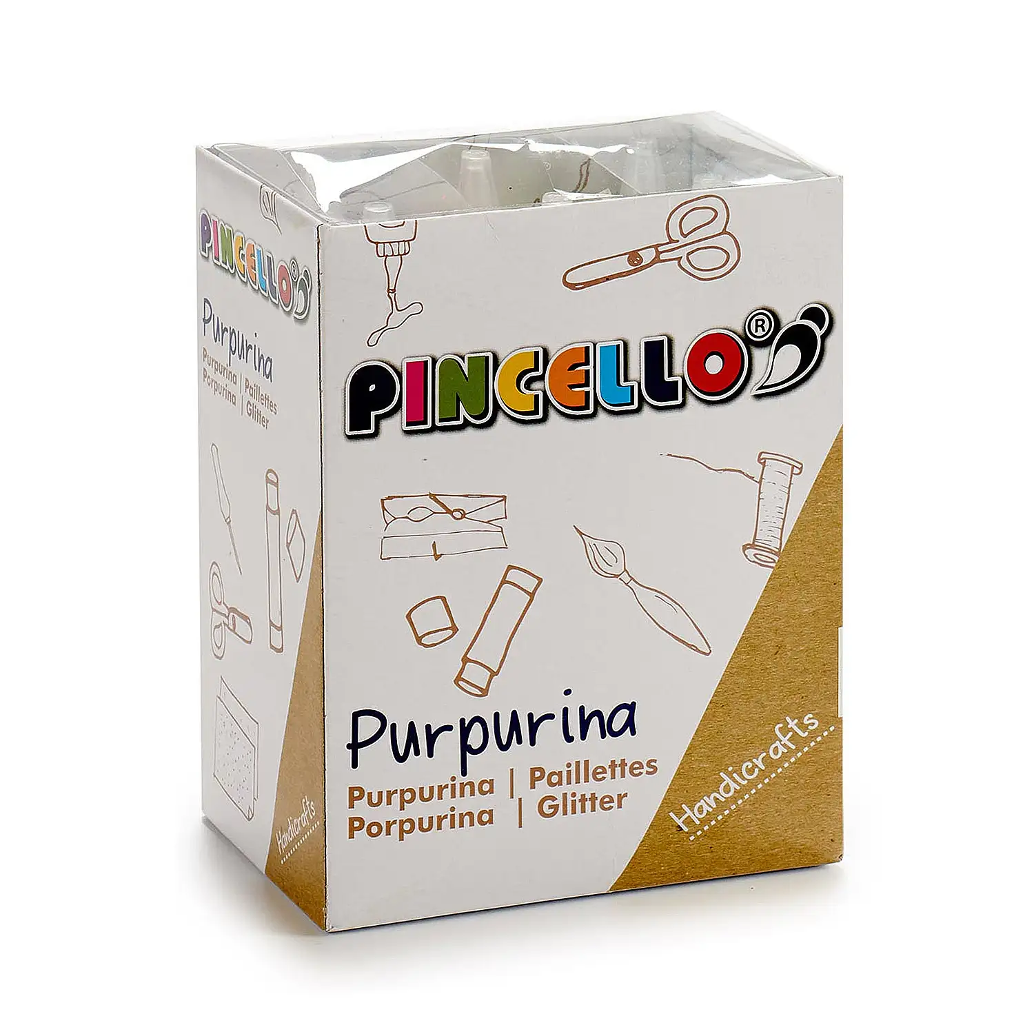 Pack de 6 botes con dosificador purpurina 80 g. Colores variados.