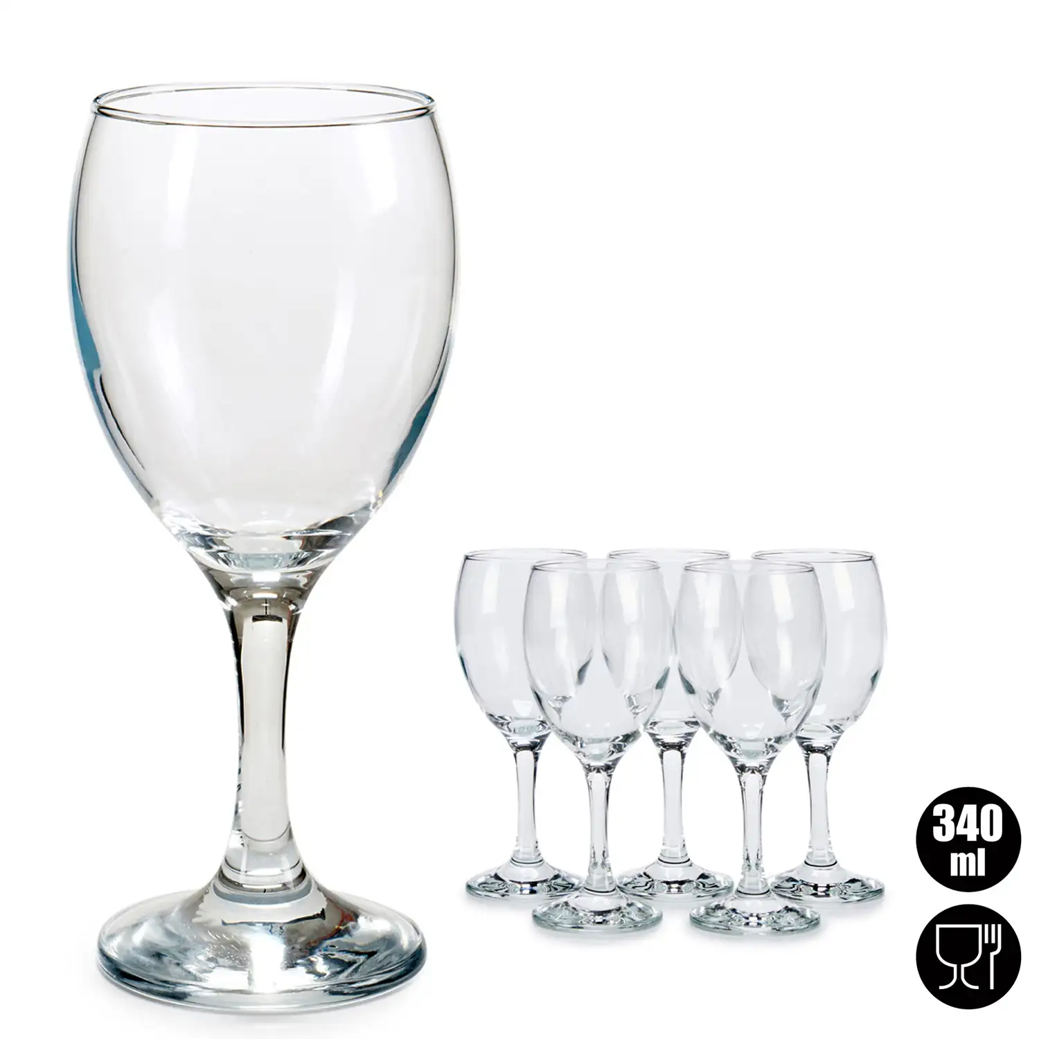 Set de 6 copas de agua 34 cl.