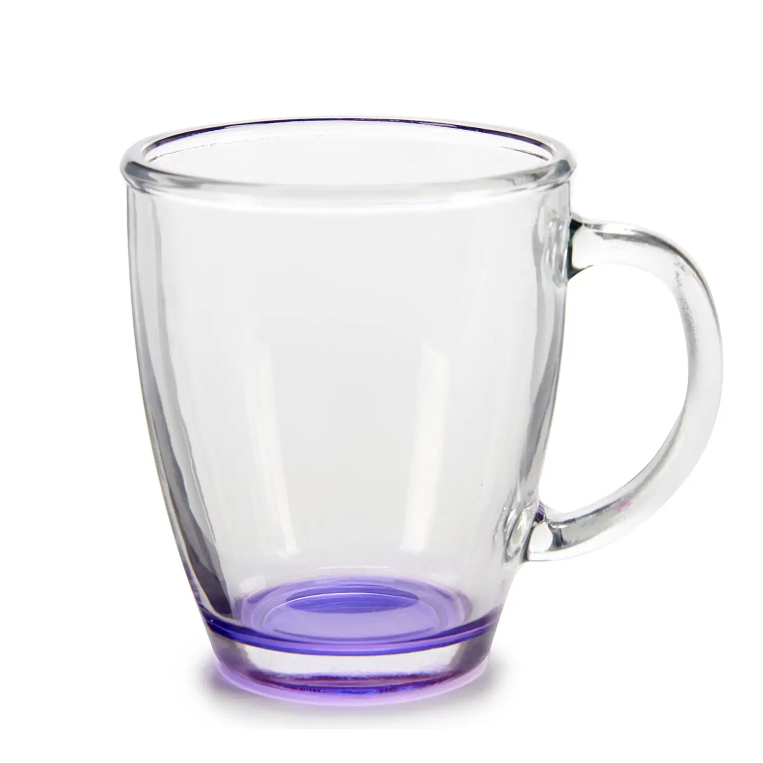 Set de 6 tazas con base de color de 26xcl. Surtido 6 colores.