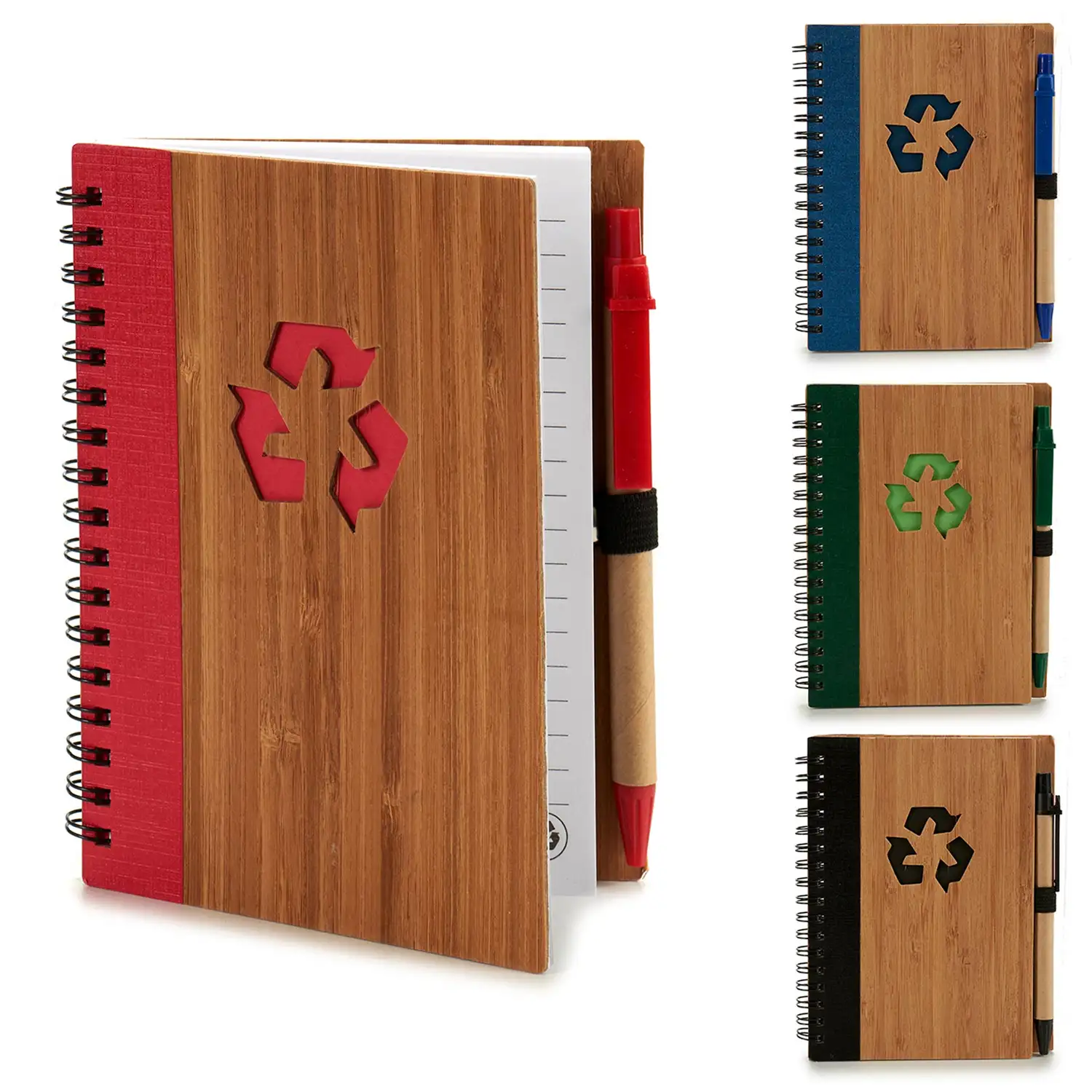 PACK 4 LIBRETAS BAMBU RECICL Y BOLI 16X12CM S4