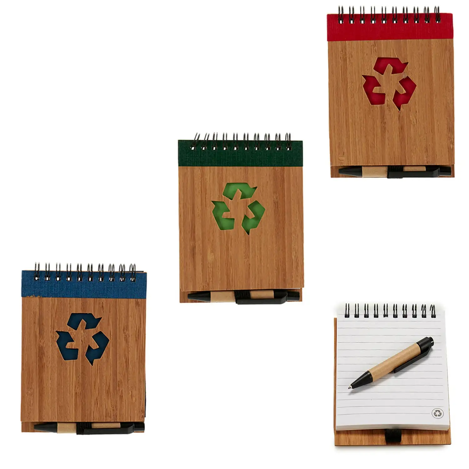 PACK 4 LIBRETAS BAMBU RECICL Y BOLI 10X13CM S4