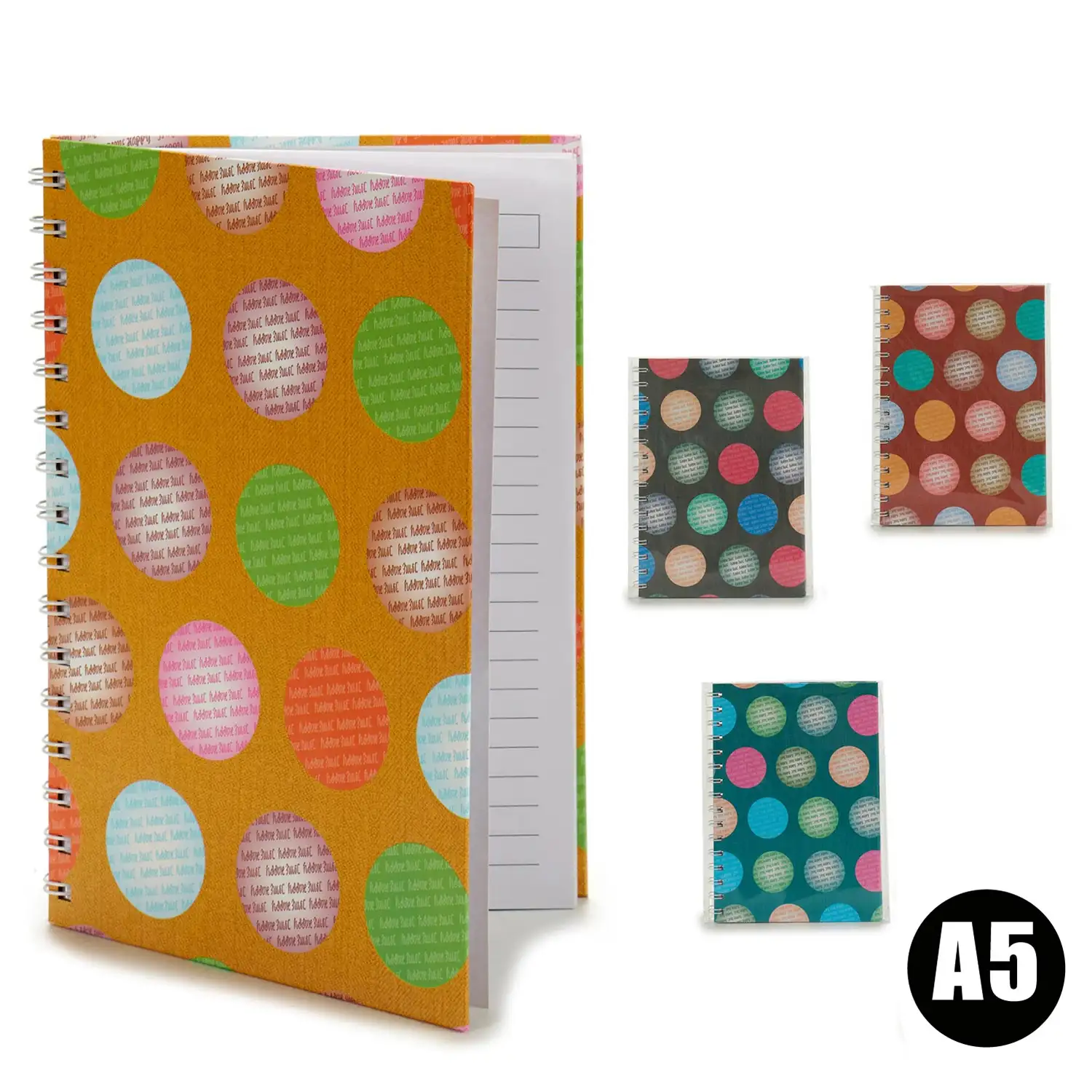 PACK 4 CUADERNOS TAPA DURA A5 CIRCULOS SURT 4