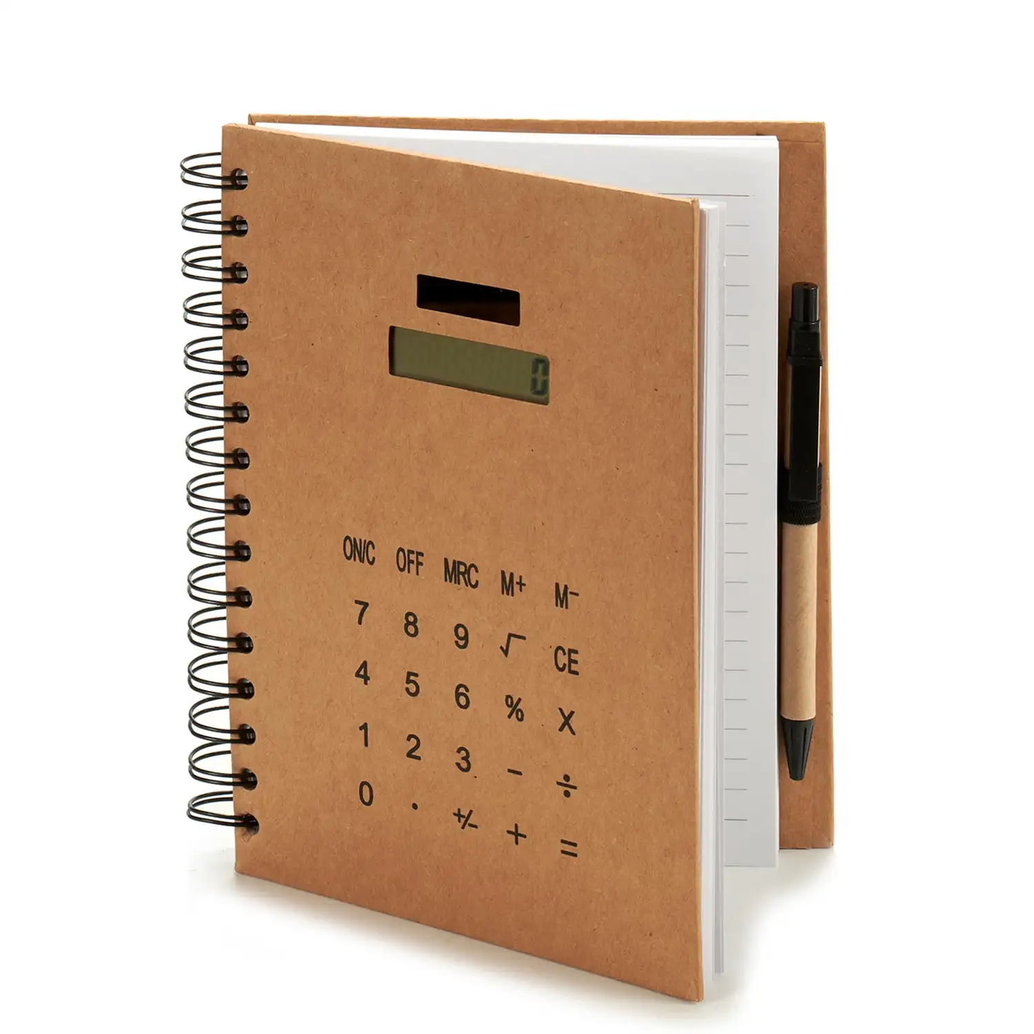 Cuaderno calculadora con bolígrafo 21 cm.