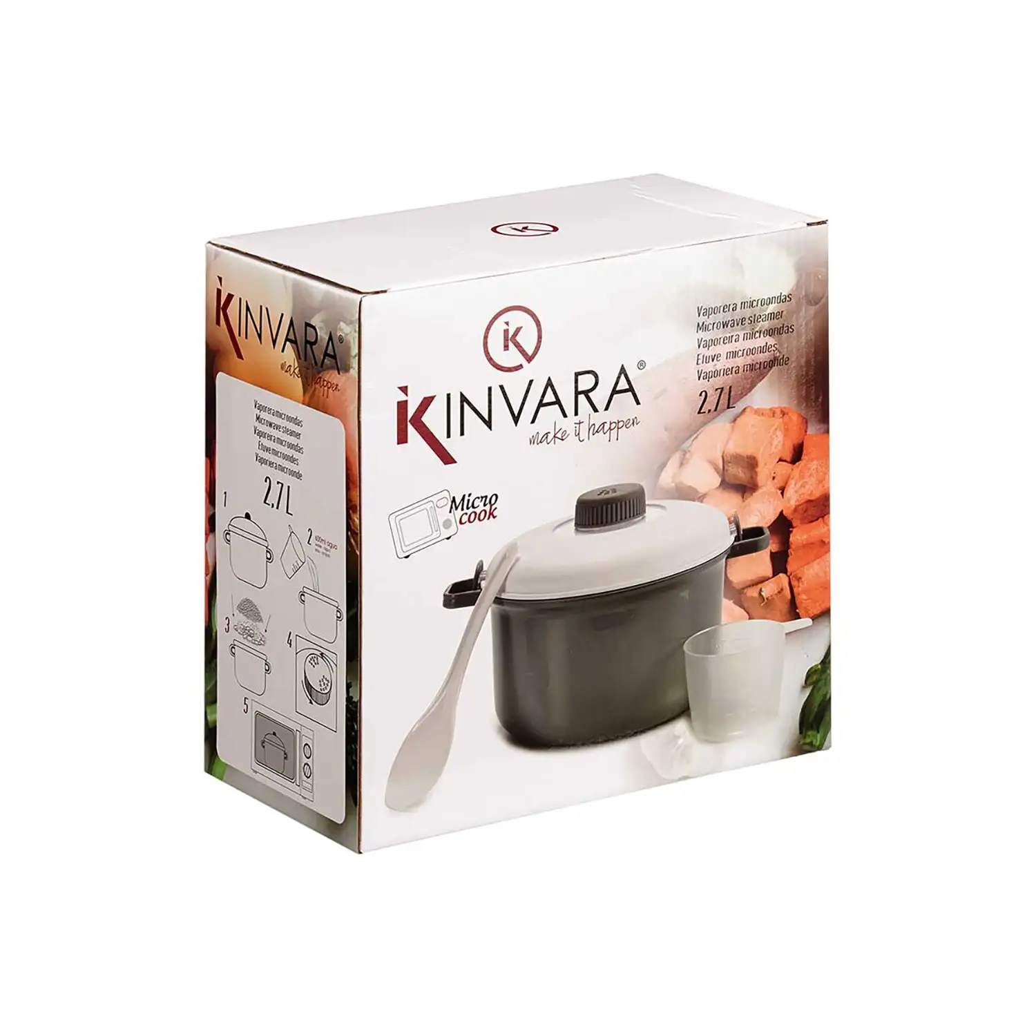 VAPORERA MICROONDAS PP CAZUELA 2,7L