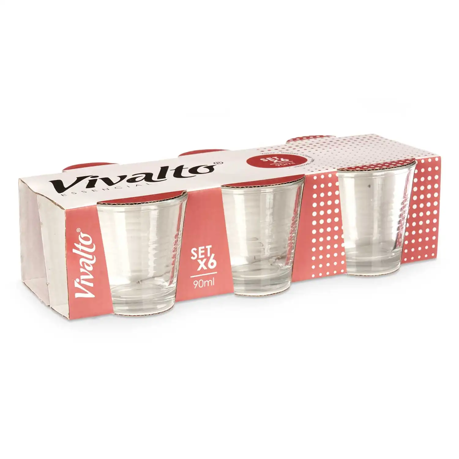 SET 6 VASOS cristal CAFE 90ML