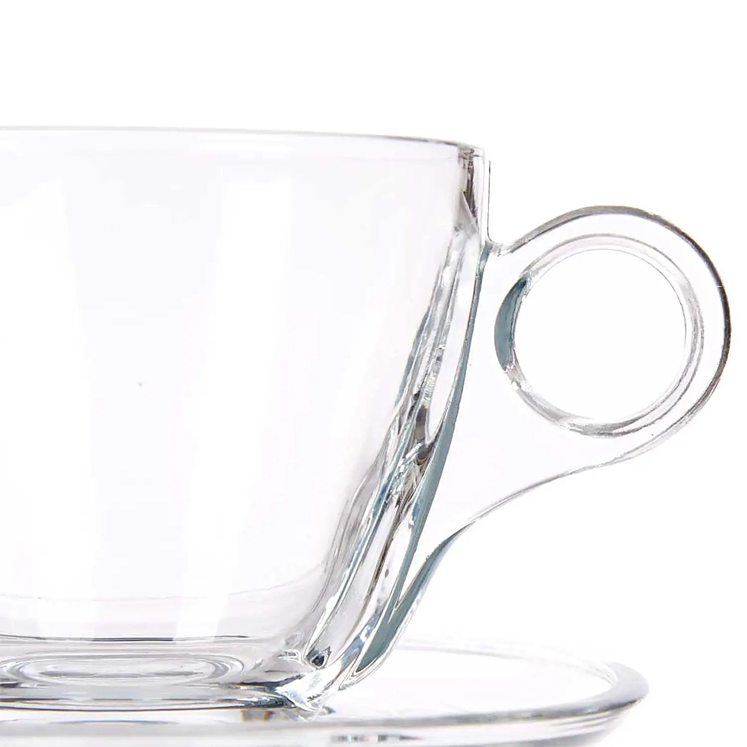 PACK 6 TAZAS VIDRIO CAFE 170ML CON PLATO