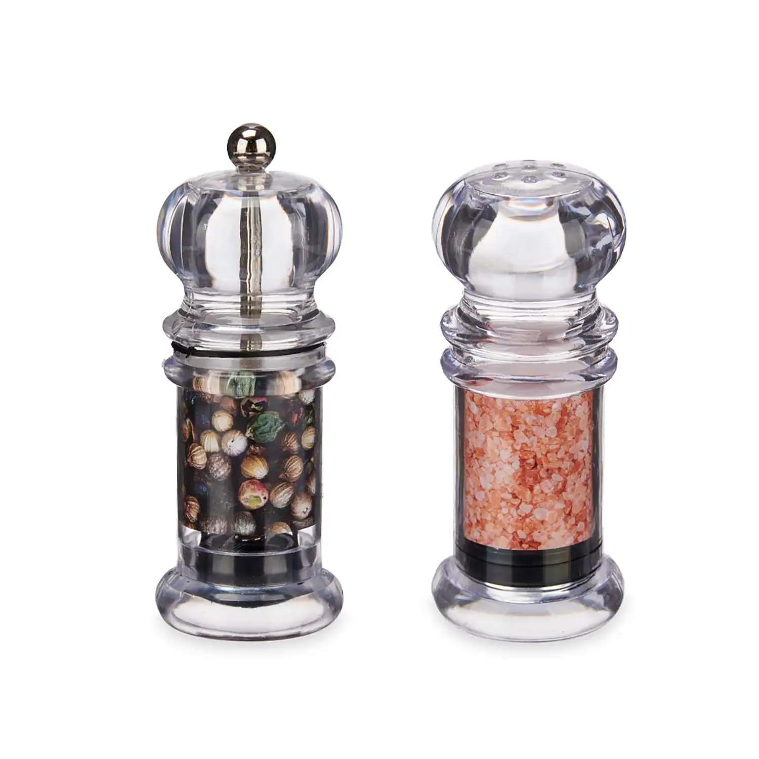SET SALERO y PIMENTERO, 4 diam x 11 cm