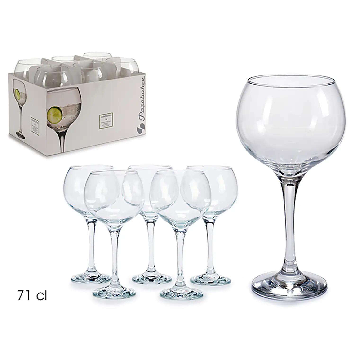 JUEGO 6 COPAS AMBASSADOR CUBATA 710 ML