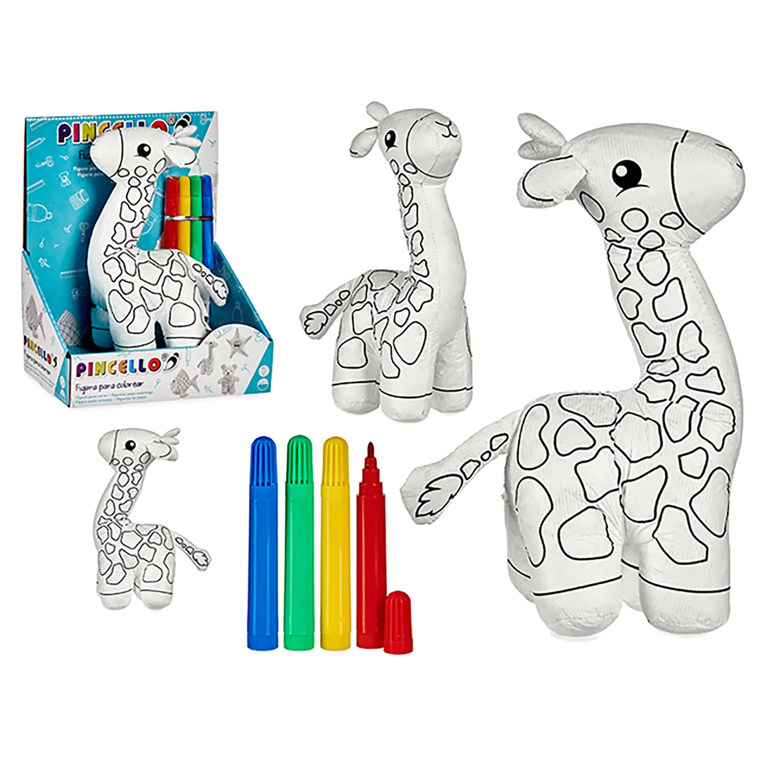 Peluche para pintar diseño girafa.