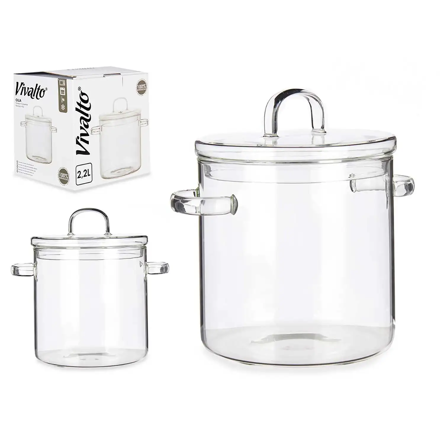 OLLA DE BOROSILICATO 2200ML