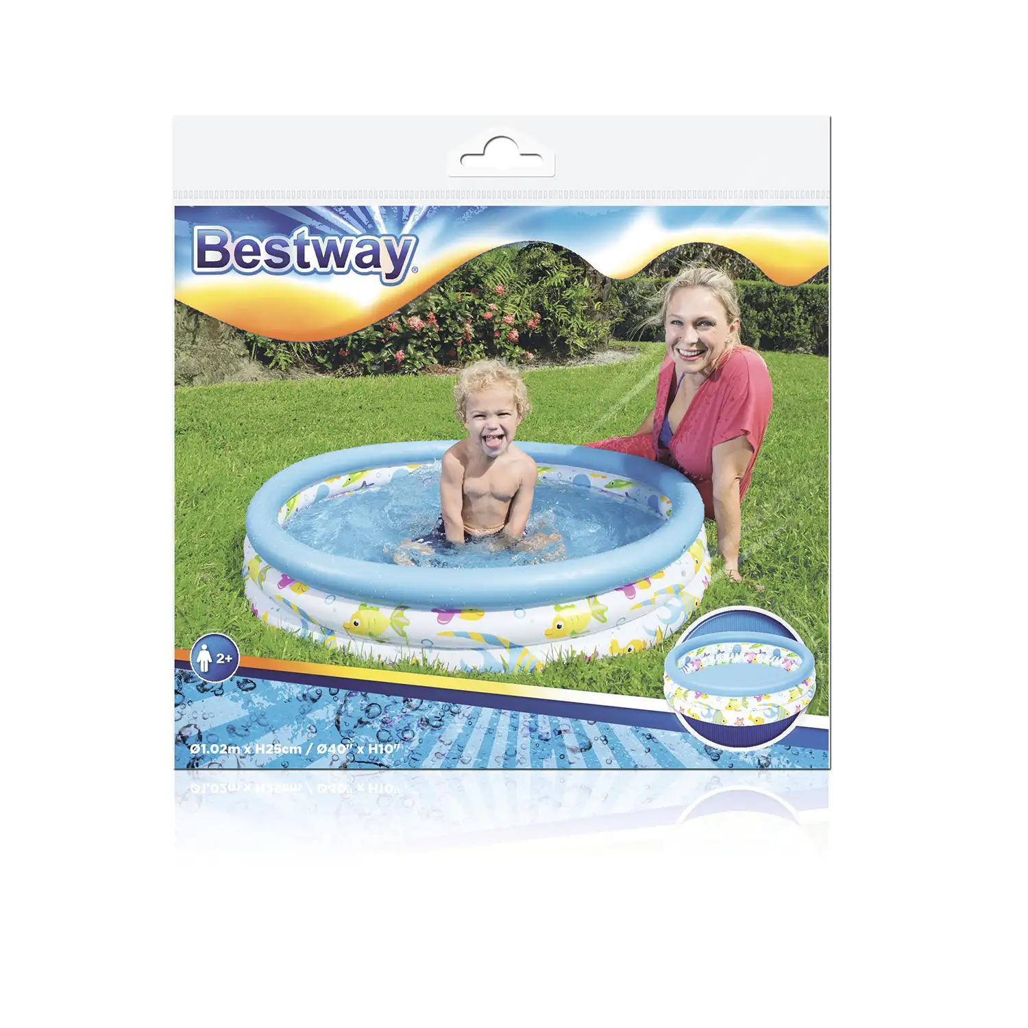 Bestway. Piscina Infantil Coral. Ø102x25 cm.