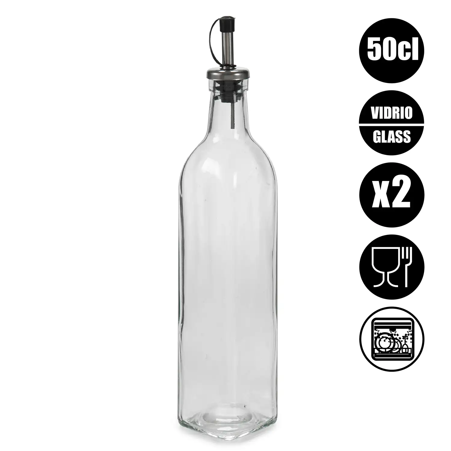 SET ACEITERA Y VINAGRERA CRISTAL 50CL