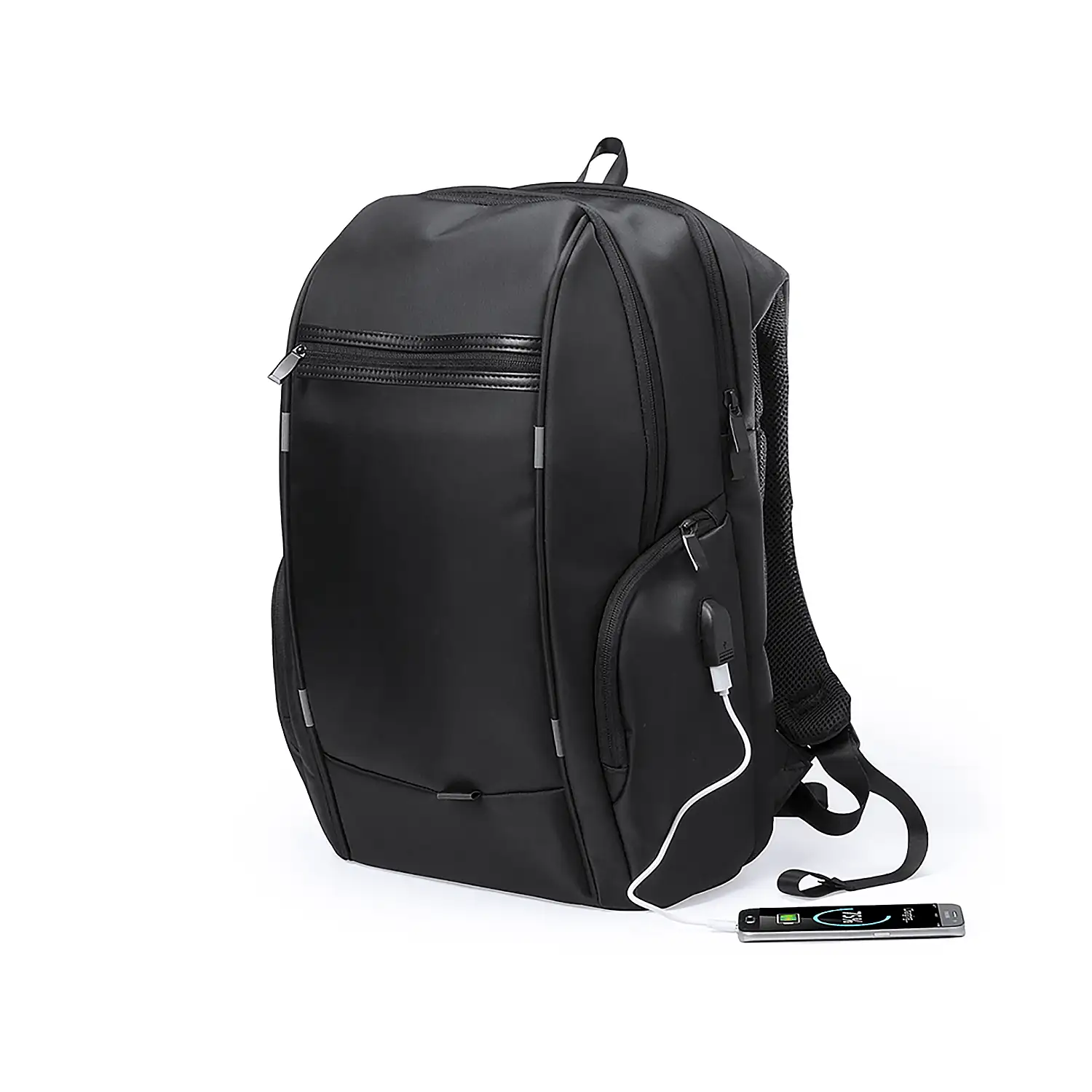 Mochila Conexión USB. Bolsillo Acolchado para Portátil. Parte Trasera y Cintas Acolchadas