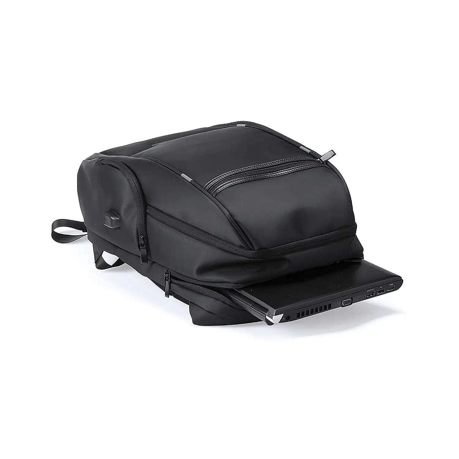 Mochila Conexión USB. Bolsillo Acolchado para Portátil. Parte Trasera y Cintas Acolchadas