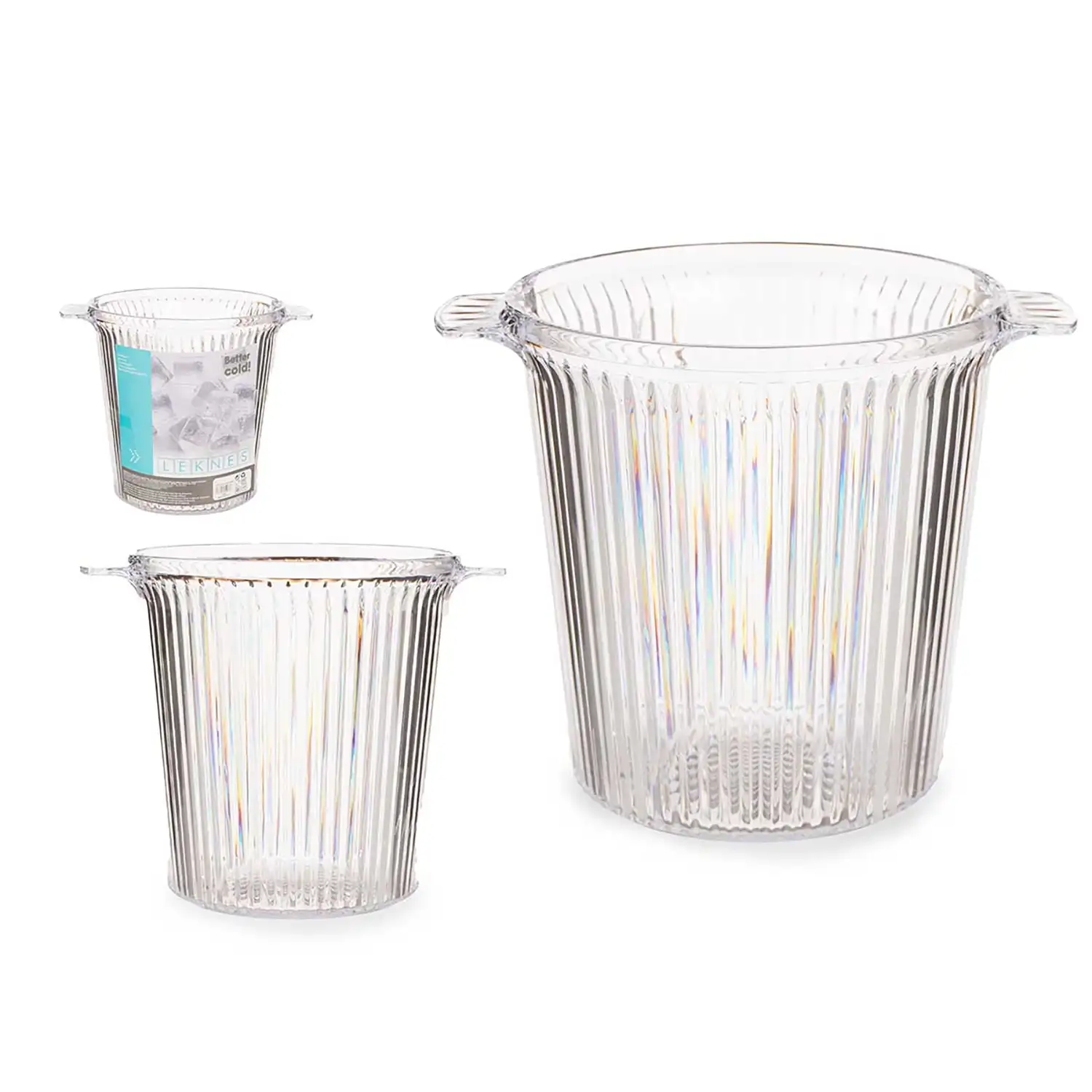 CUBITERA RAYADA PLASTICO TRANSPARENTE