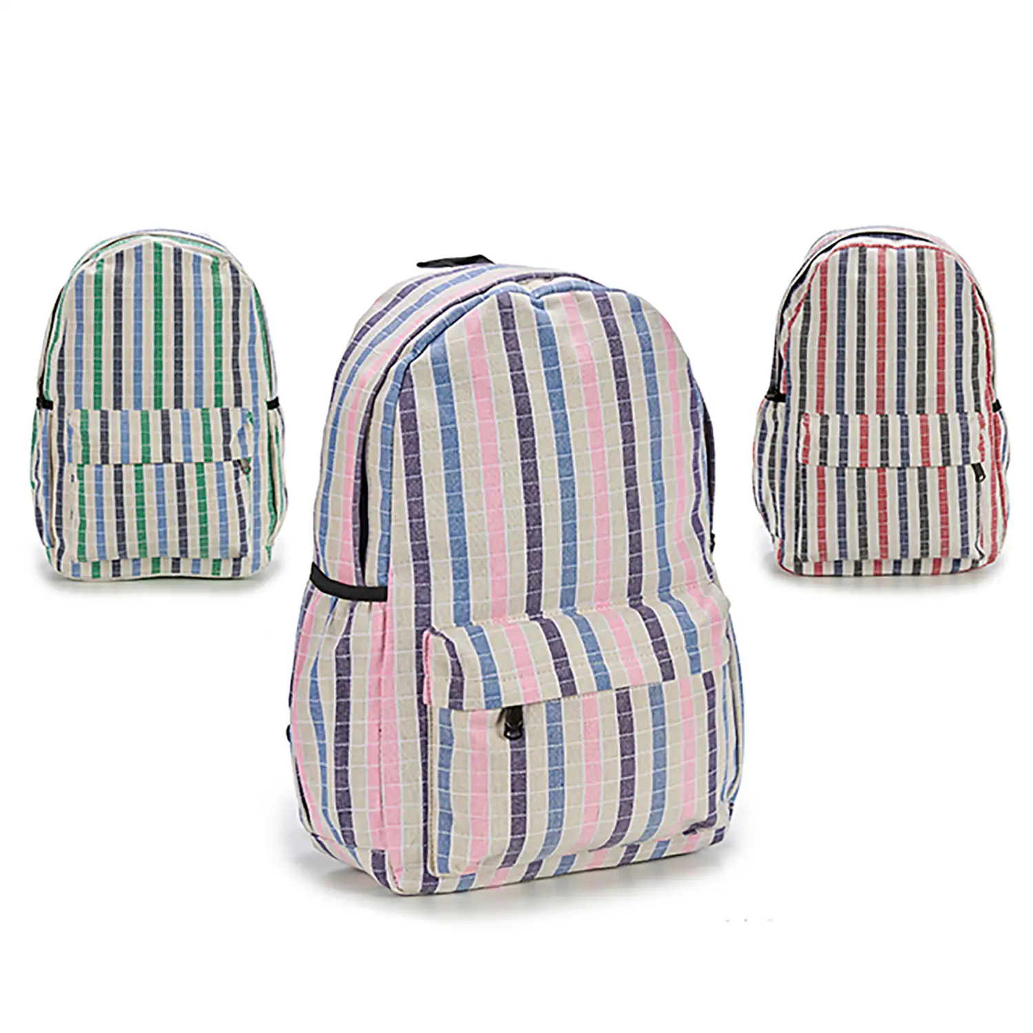 Mochila diseño rayas. 3 colores aleatorios.