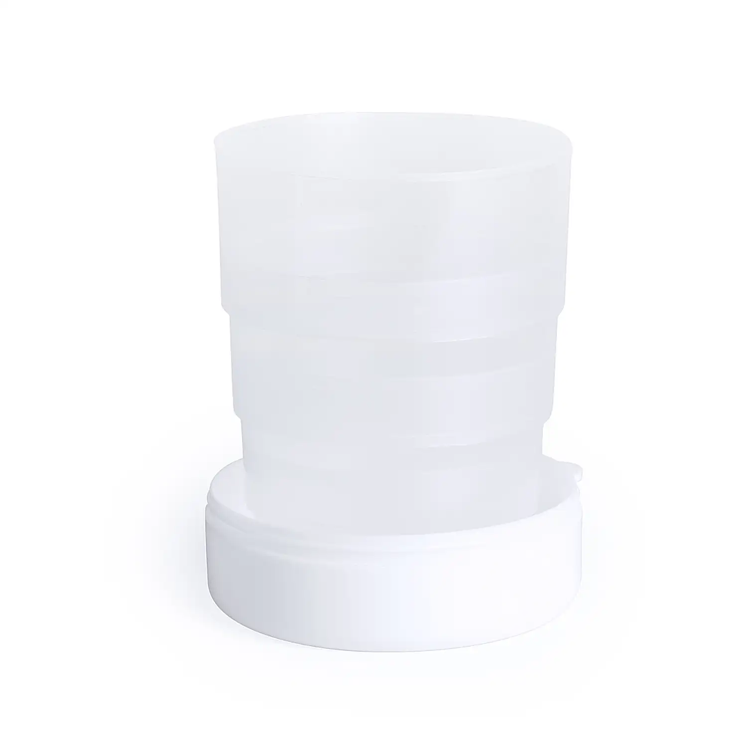 Vaso plegable de 220ml y pastillero Berty. Incluye mosquetón y tapa.