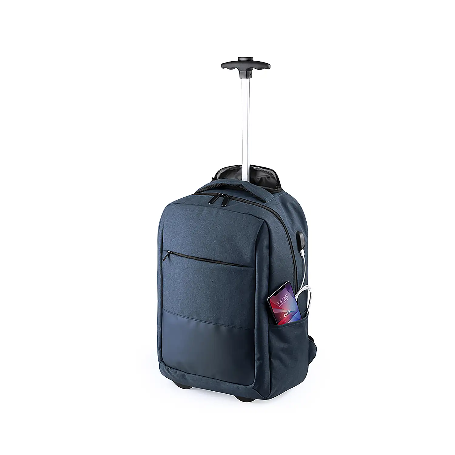 Mochila Trolley Conexión USB. Bolsillo Acolchado para Portátil. Cintas Acolchadas