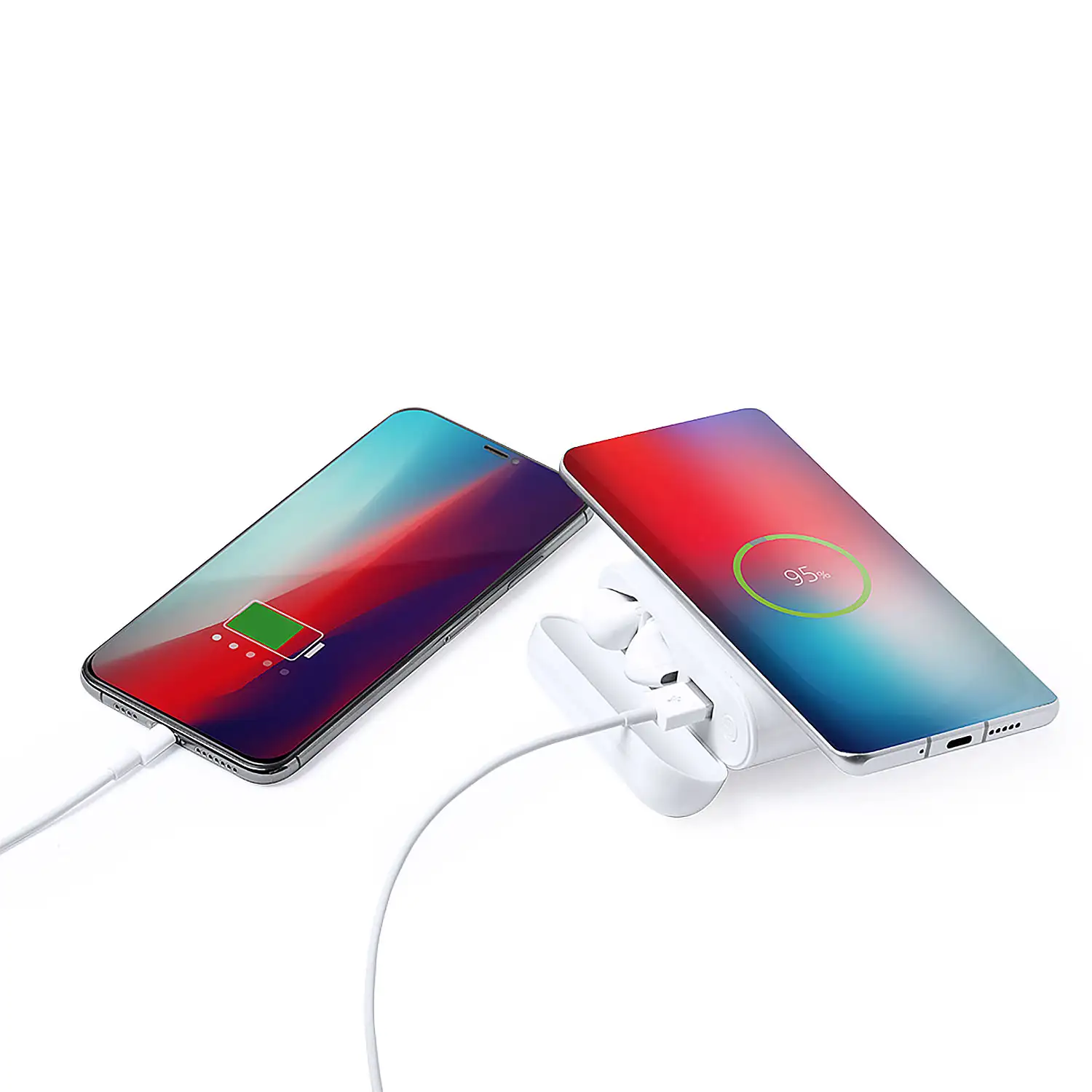 Auriculares Power Bank Inalámbrico 5W. 5200 mAh. Salida USB. Entrada Tipo C. Conexión Bluetooth. Batería 35 mAh