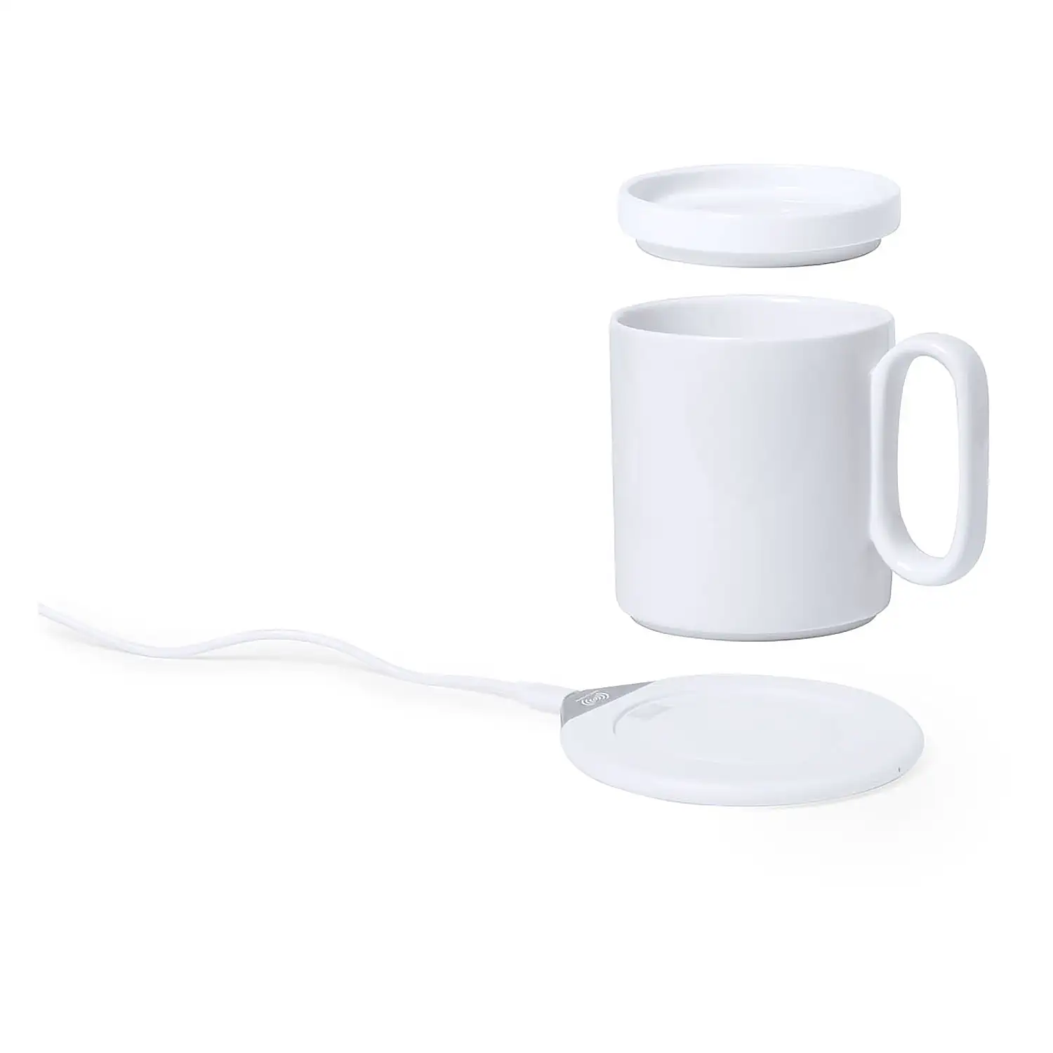 Calentador Tazas Cargador 350 ml. Inalámbrico 15W. Conexión USB