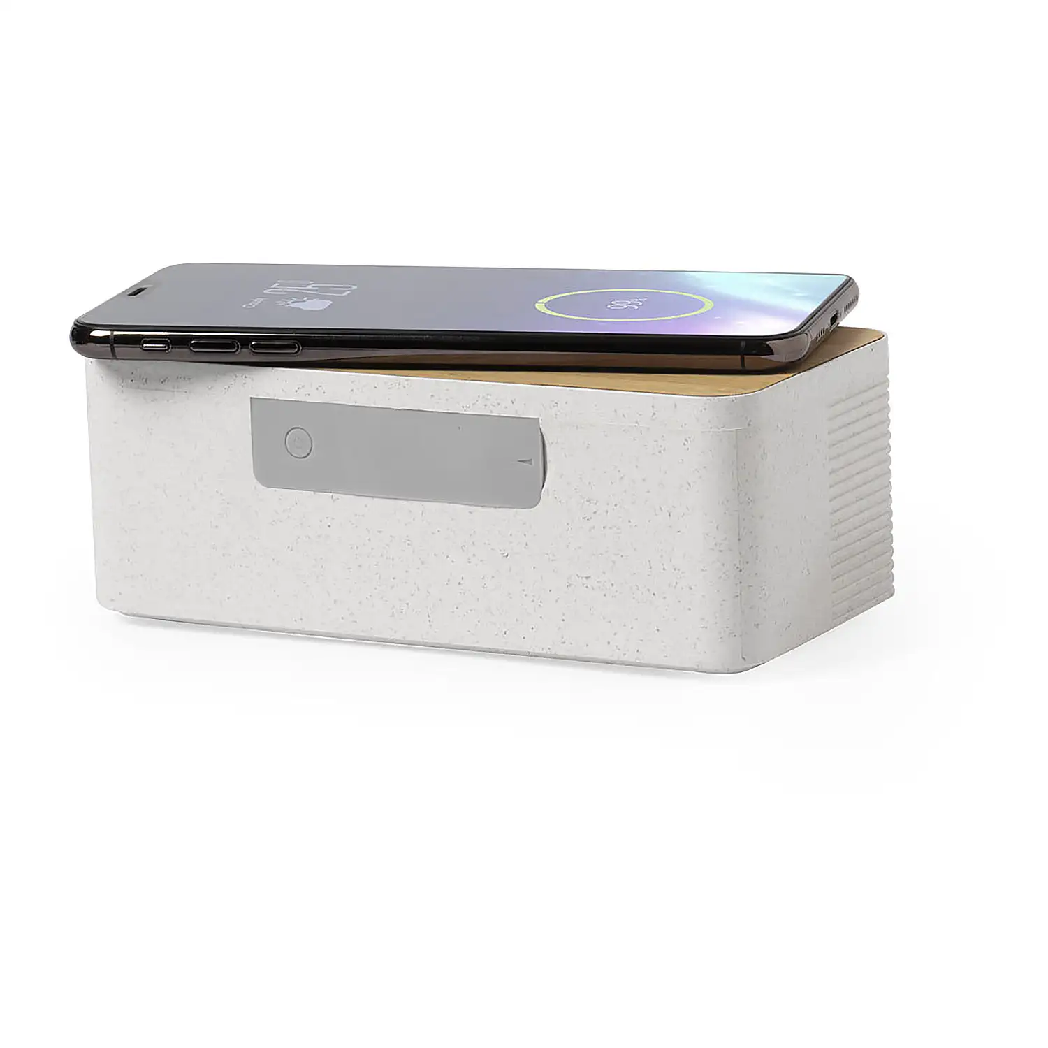 Altavoz Cargador Inalámbrico 10W carga rápida . Conexión Bluetooth. Potencia Sonido 5W. Batería 1.200 mAh