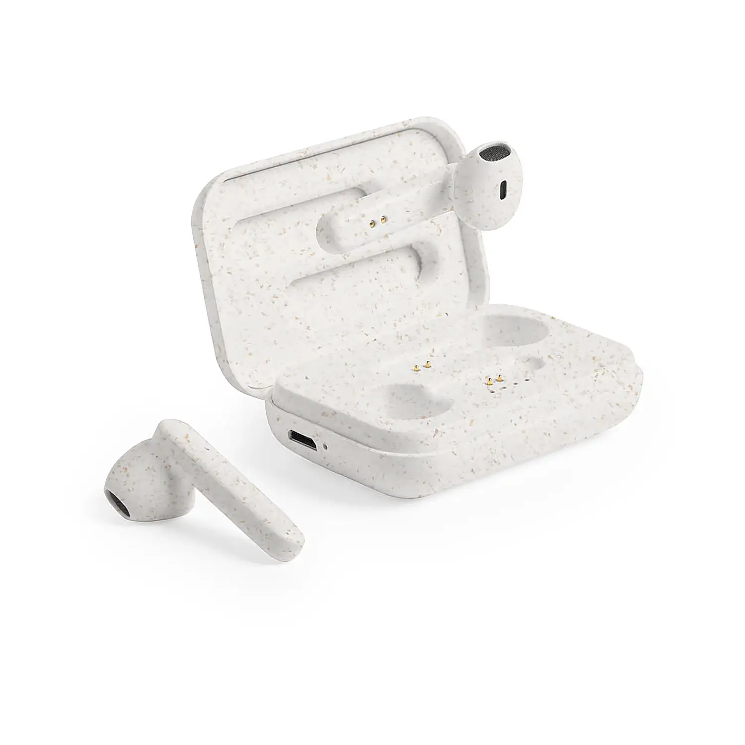 Auriculares nature caña de trigo bluetooth 5.0 . Batería 35 mAh/ Base Carga 400 mAh