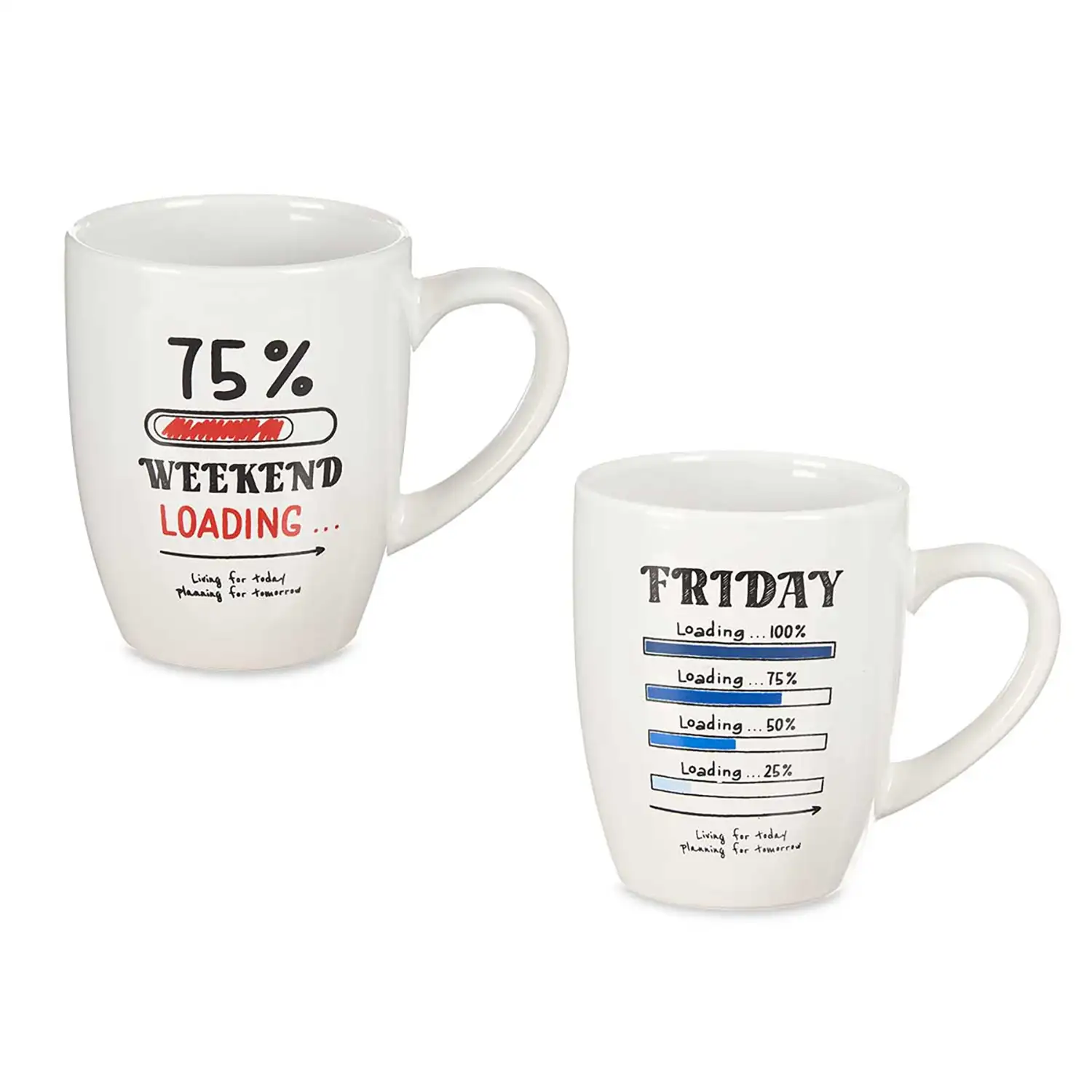 PACK 2 TAZAS PORCELANA 100% SURT 2 diseños