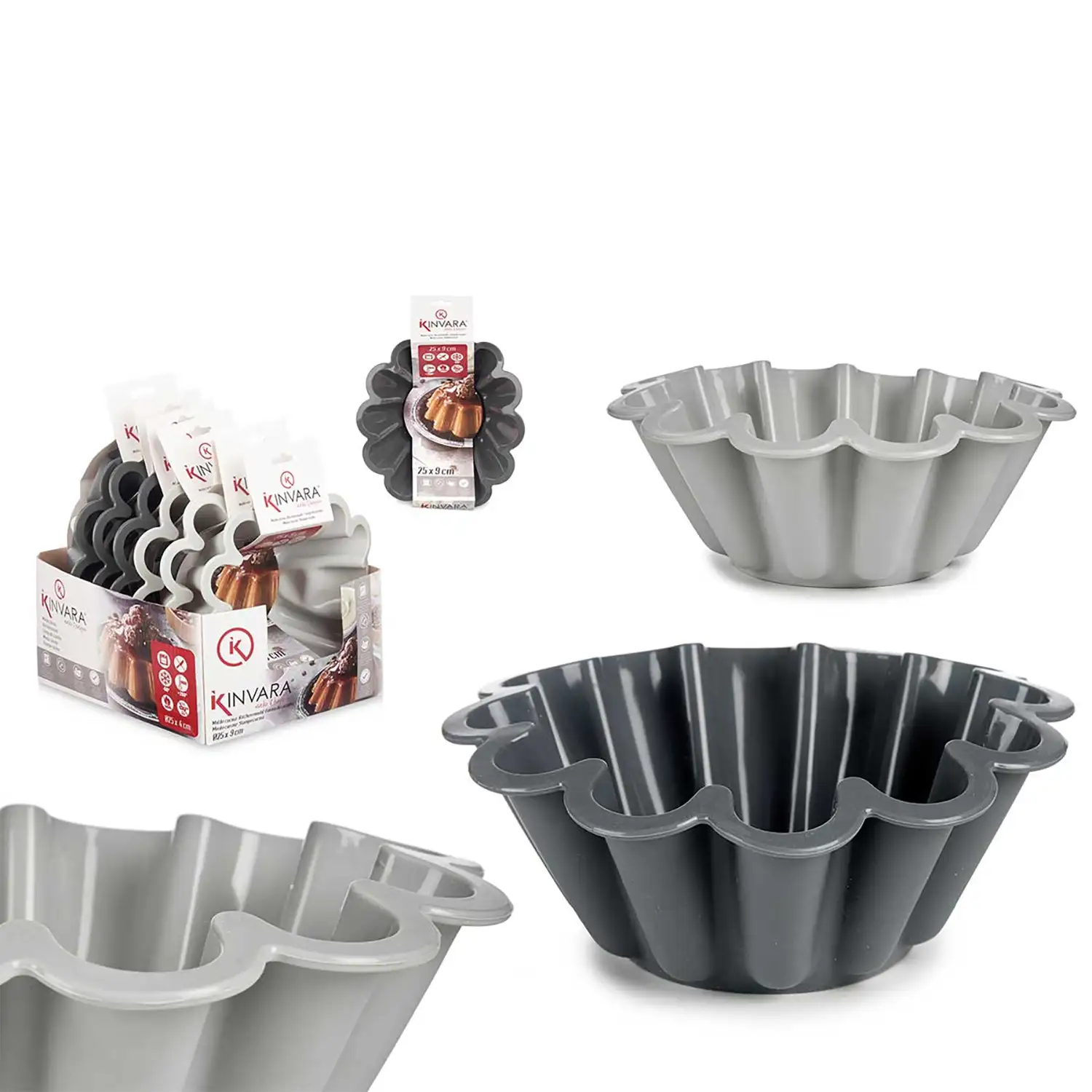 Molde alto de silicona para pasteles. 1500ml de capacidad. Color aleatorio.