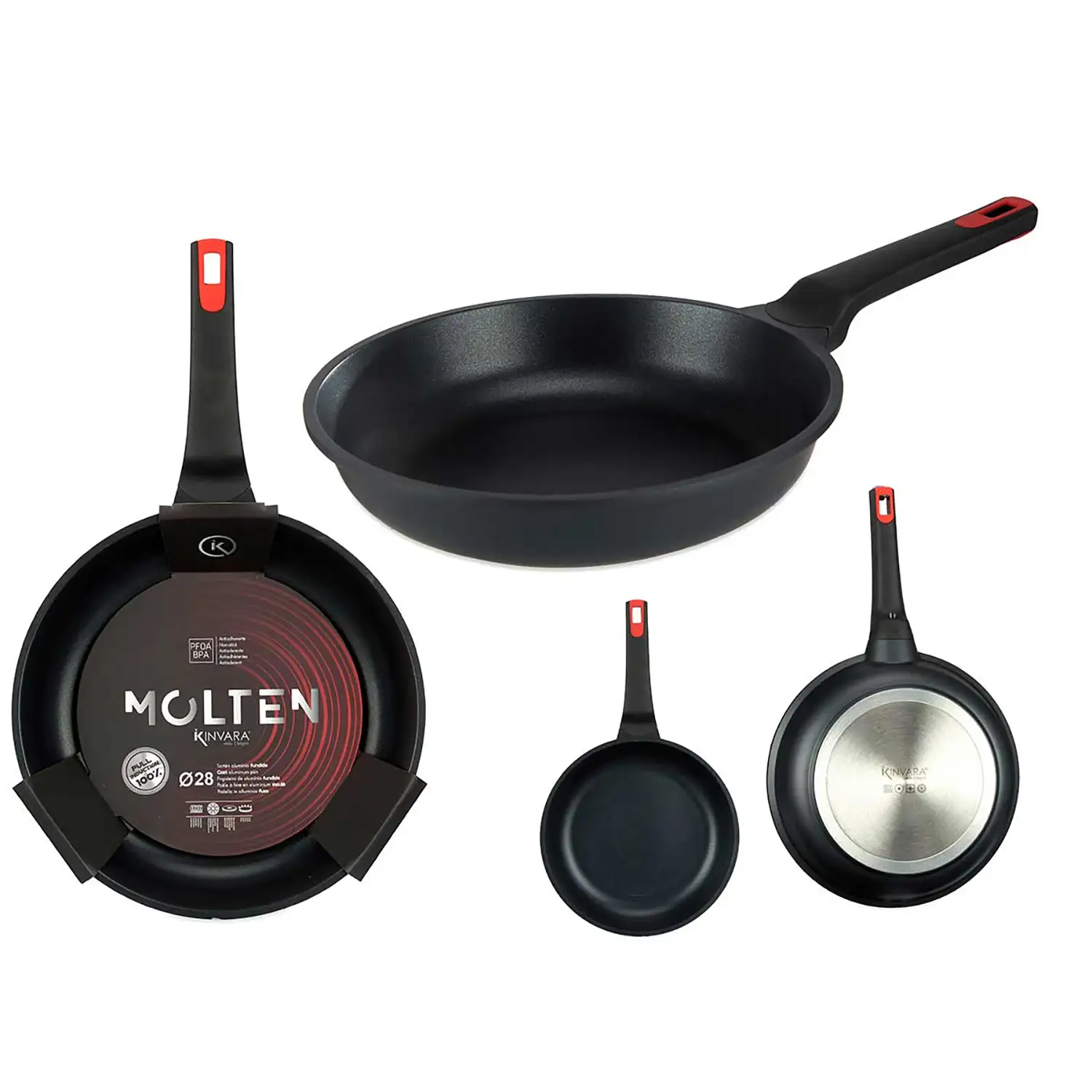 SARTEN 28CM AL FUNDIDO FULL INDUCTION MOLTEN