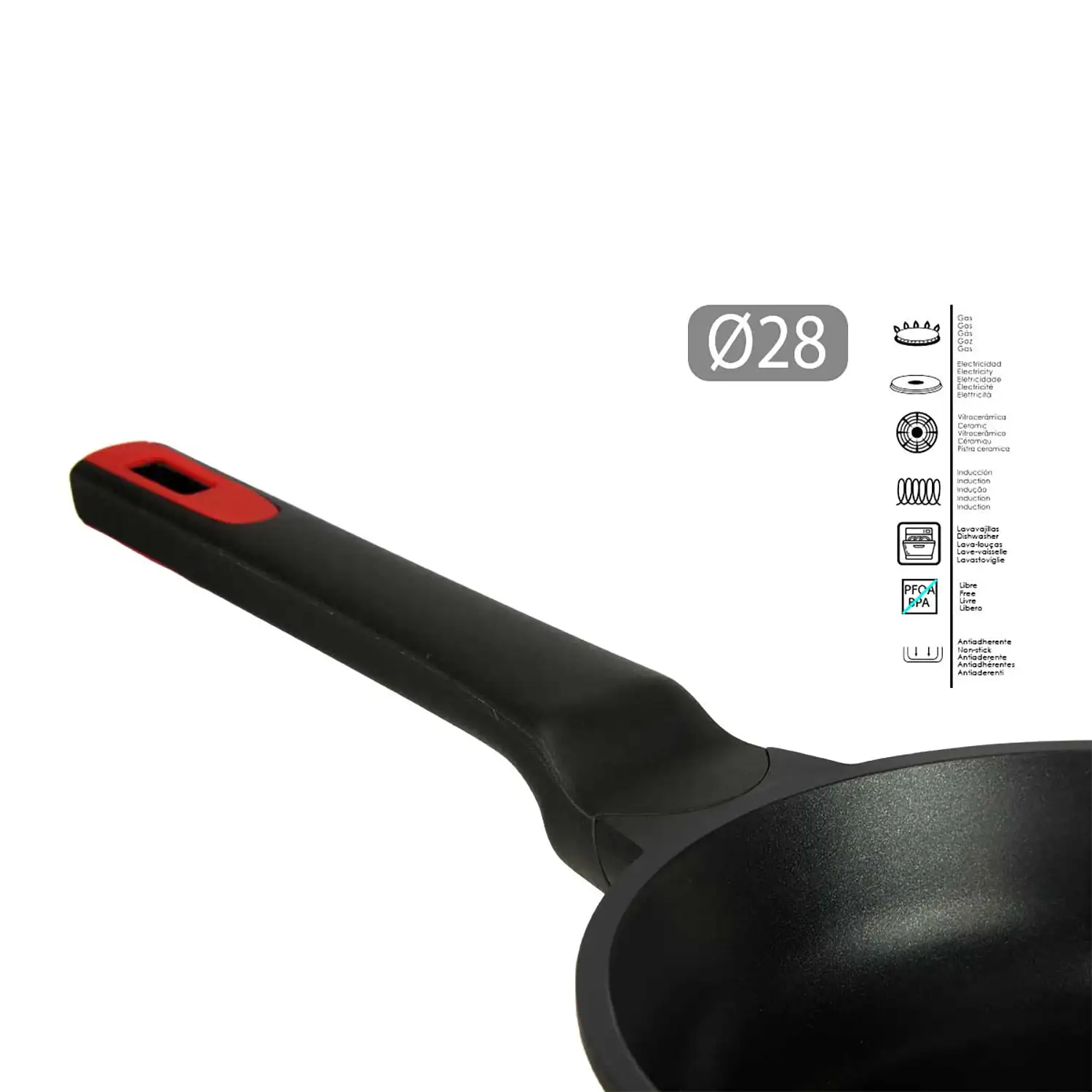 SARTEN 28CM AL FUNDIDO FULL INDUCTION MOLTEN